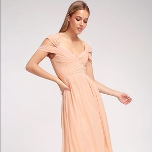 Make Me Move Blush Pink Bridesmaid Maxi Dress
